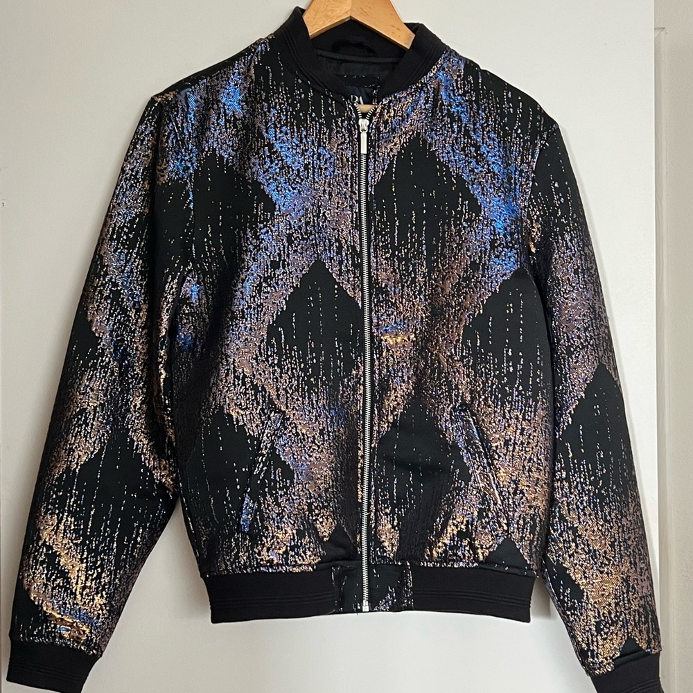 Zara Glittery Bomber Jacket